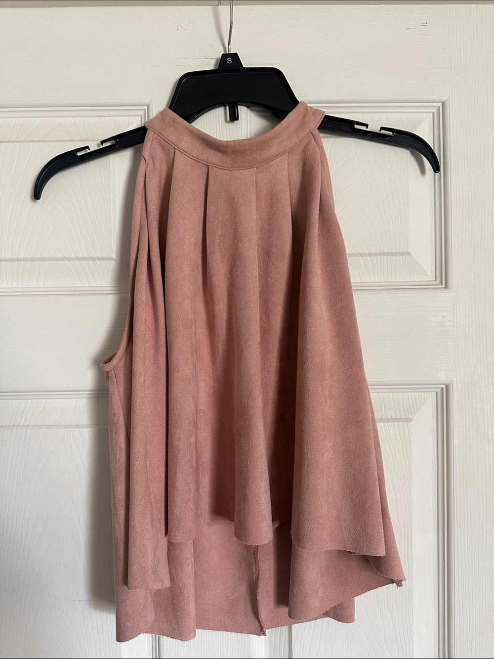 Western Boho Dusty Rose Suede Halter